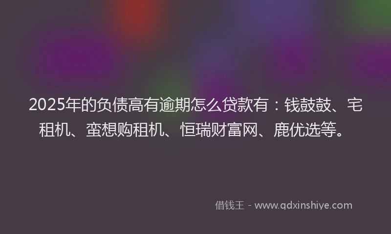 2025年的负债高有逾期怎么贷款有：钱鼓鼓、宅租机、蛮想购租机、恒瑞财富网、鹿优选等。