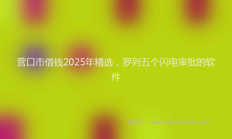 营口市借钱2025年精选，罗列五个闪电审批的软件