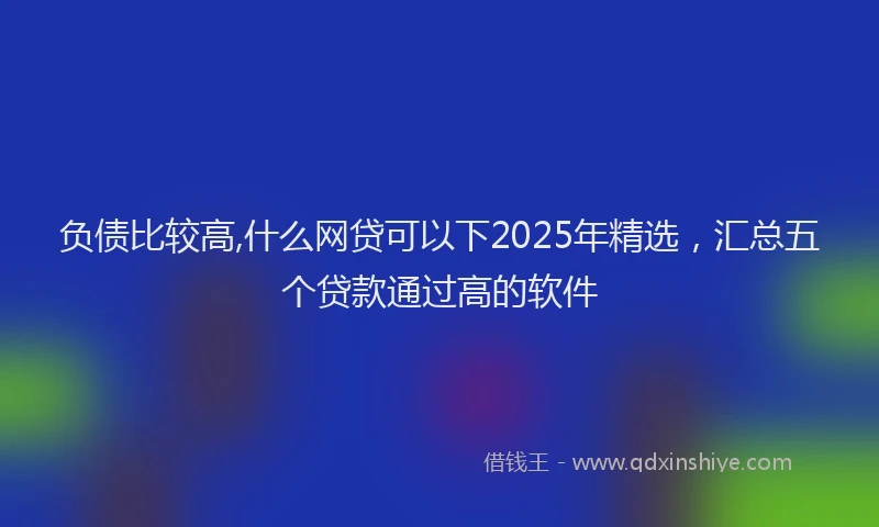 负债比较高,什么网贷可以下2025年精选，汇总五个贷款通过高的软件