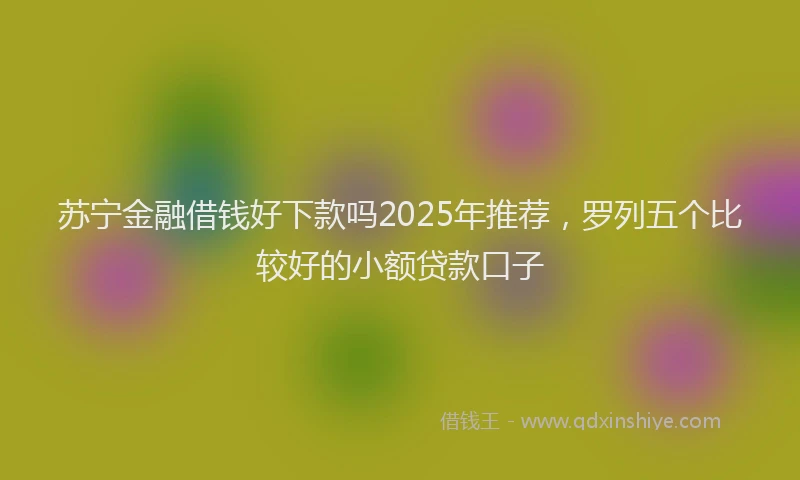 苏宁金融借钱好下款吗2025年推荐，罗列五个比较好的小额贷款口子