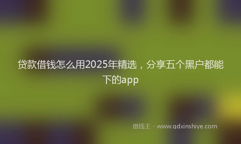 贷款借钱怎么用2025年精选，分享五个黑户都能下的app