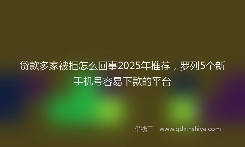 贷款多家被拒怎么回事2025年推荐，罗列5个新手机号容易下款的平台