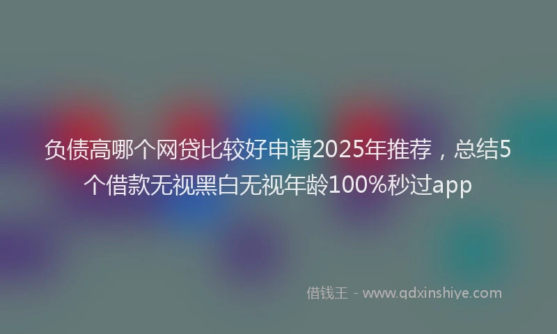 负债高哪个网贷比较好申请2025年推荐，总结5个借款无视黑白无视年龄100%秒过app