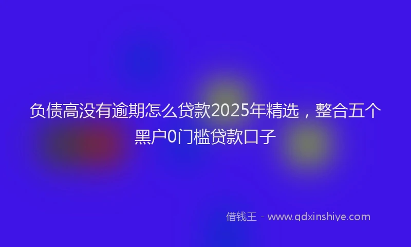 负债高没有逾期怎么贷款2025年精选，整合五个黑户0门槛贷款口子