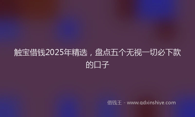 触宝借钱2025年精选，盘点五个无视一切必下款的口子