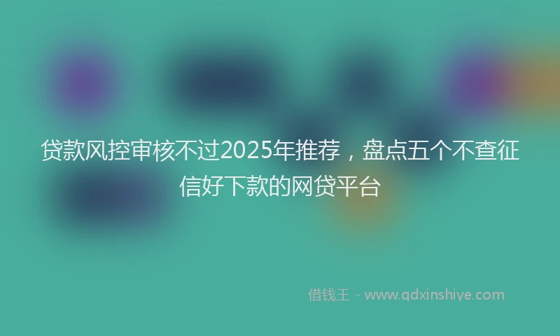 贷款风控审核不过2025年推荐，盘点五个不查征信好下款的网贷平台