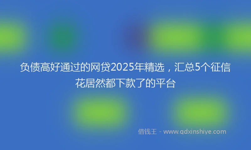 负债高好通过的网贷2025年精选，汇总5个征信花居然都下款了的平台