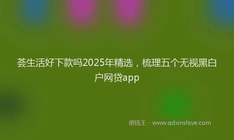 荟生活好下款吗2025年精选，梳理五个无视黑白户网贷app
