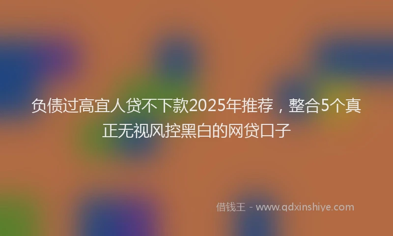 负债过高宜人贷不下款2025年推荐，整合5个真正无视风控黑白的网贷口子