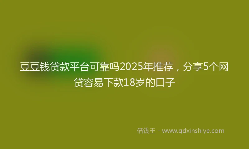 豆豆钱贷款平台可靠吗2025年推荐，分享5个网贷容易下款18岁的口子