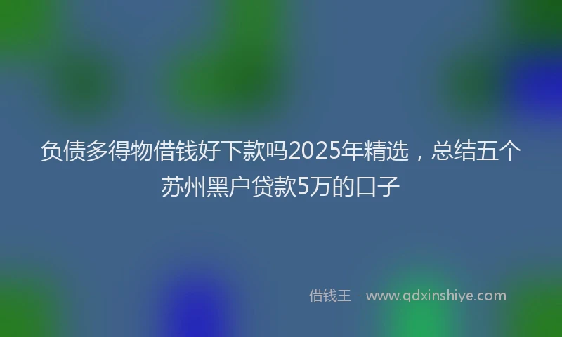 负债多得物借钱好下款吗2025年精选，总结五个苏州黑户贷款5万的口子