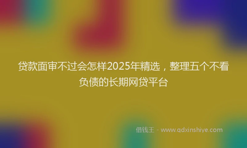 贷款面审不过会怎样2025年精选，整理五个不看负债的长期网贷平台