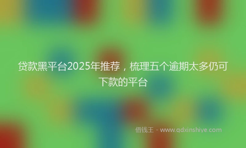贷款黑平台2025年推荐，梳理五个逾期太多仍可下款的平台