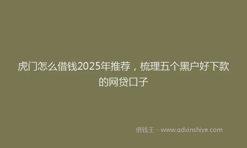 虎门怎么借钱2025年推荐，梳理五个黑户好下款的网贷口子