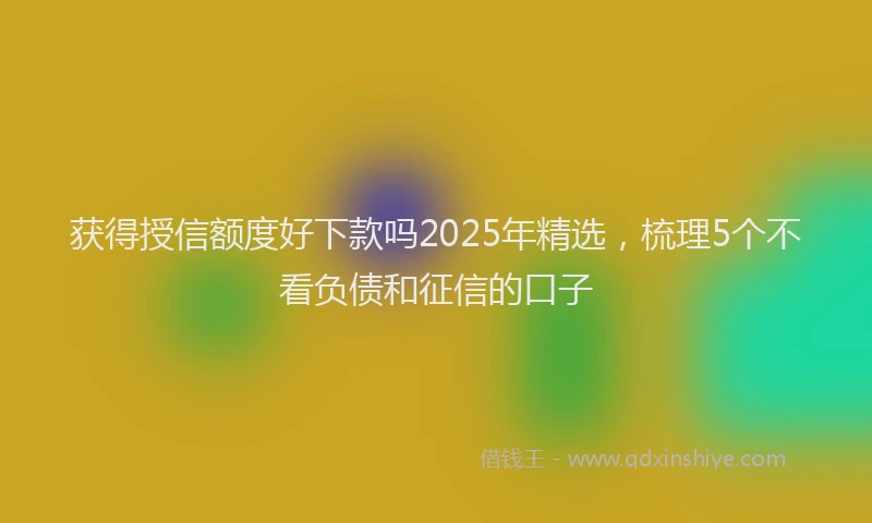 获得授信额度好下款吗2025年精选，梳理5个不看负债和征信的口子