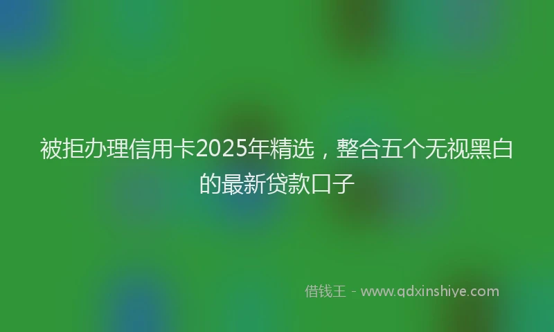被拒办理信用卡2025年精选，整合五个无视黑白的最新贷款口子