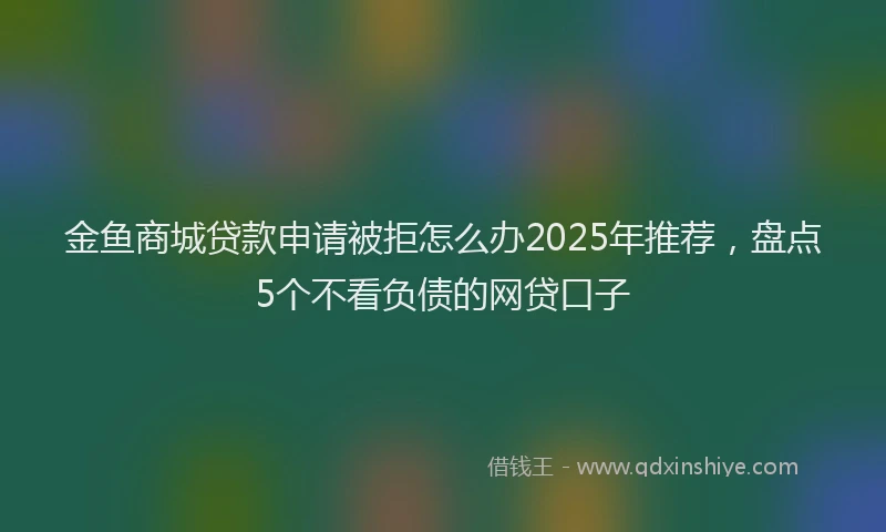 金鱼商城贷款申请被拒怎么办2025年推荐，盘点5个不看负债的网贷口子