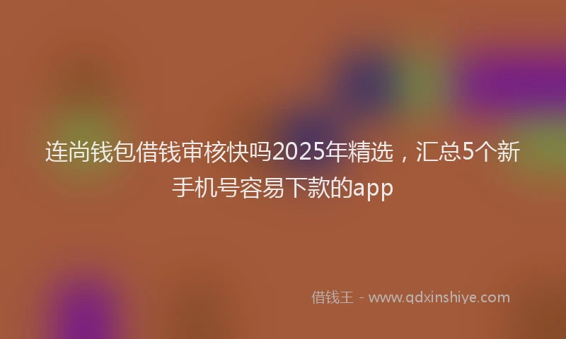 连尚钱包借钱审核快吗2025年精选，汇总5个新手机号容易下款的app
