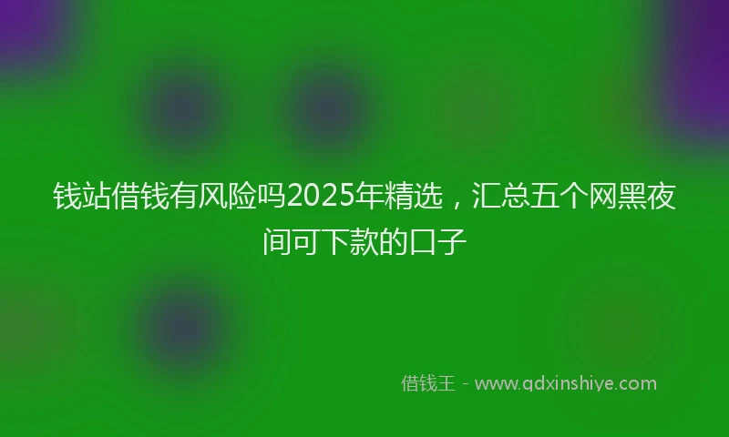 钱站借钱有风险吗2025年精选，汇总五个网黑夜间可下款的口子