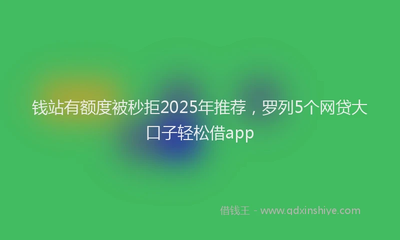 钱站有额度被秒拒2025年推荐，罗列5个网贷大口子轻松借app