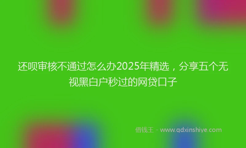 还呗审核不通过怎么办2025年精选，分享五个无视黑白户秒过的网贷口子