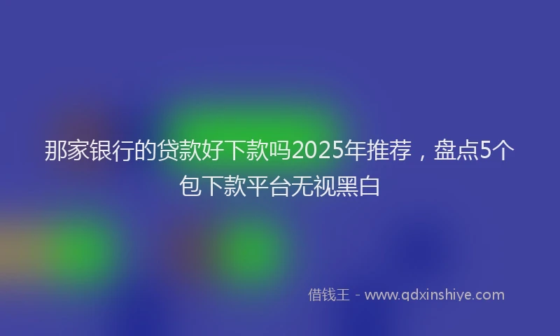 那家银行的贷款好下款吗2025年推荐，盘点5个包下款平台无视黑白