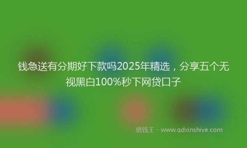 钱急送有分期好下款吗2025年精选，分享五个无视黑白100%秒下网贷口子