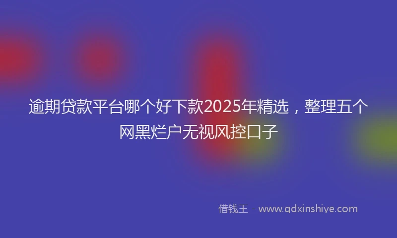 逾期贷款平台哪个好下款2025年精选，整理五个网黑烂户无视风控口子