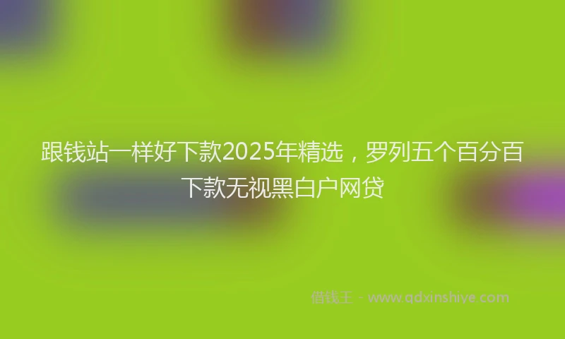 跟钱站一样好下款2025年精选，罗列五个百分百下款无视黑白户网贷