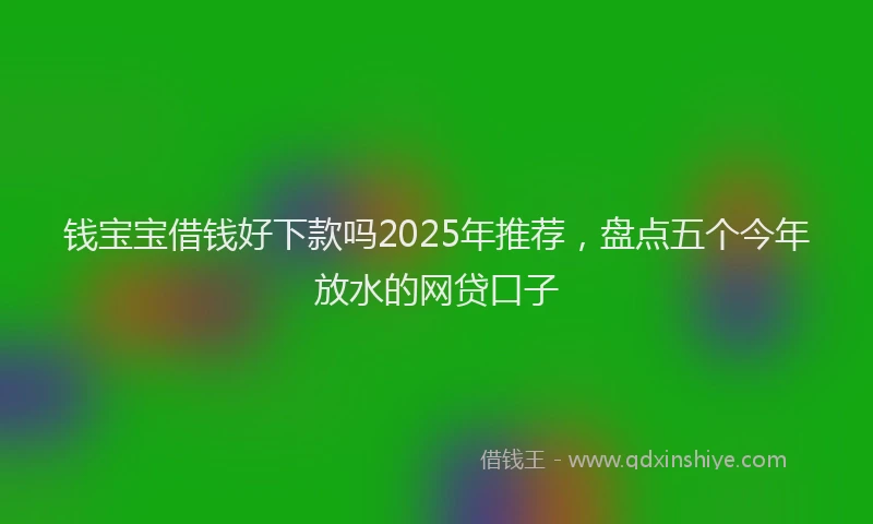 钱宝宝借钱好下款吗2025年推荐，盘点五个今年放水的网贷口子