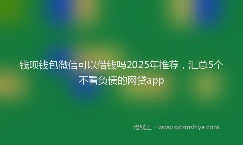 钱呗钱包微信可以借钱吗2025年推荐，汇总5个不看负债的网贷app