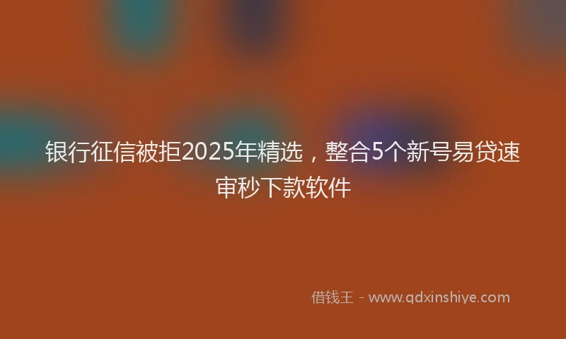 银行征信被拒2025年精选，整合5个新号易贷速审秒下款软件
