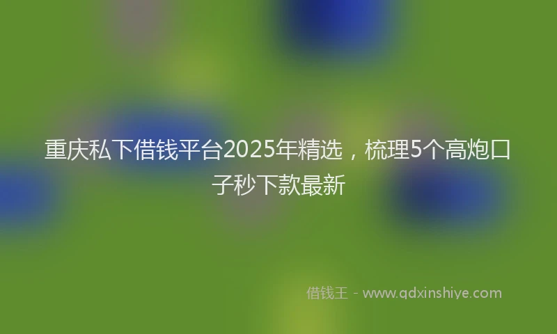 重庆私下借钱平台2025年精选，梳理5个高炮口子秒下款最新
