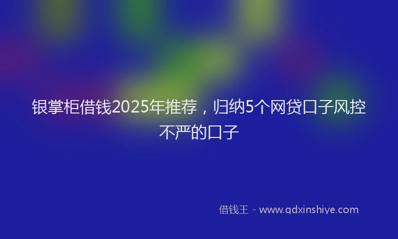 银掌柜借钱2025年推荐，归纳5个网贷口子风控不严的口子