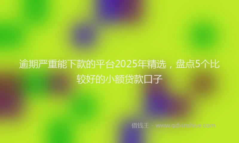 逾期严重能下款的平台2025年精选，盘点5个比较好的小额贷款口子