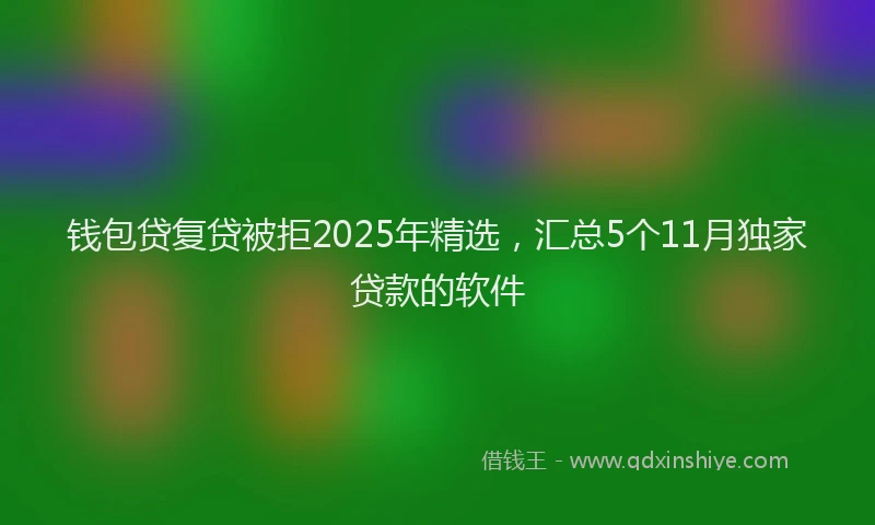 钱包贷复贷被拒2025年精选，汇总5个11月独家贷款的软件