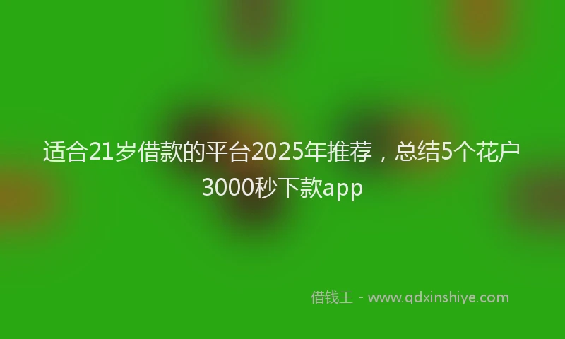 适合21岁借款的平台2025年推荐，总结5个花户3000秒下款app