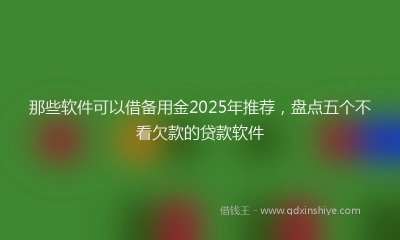 那些软件可以借备用金2025年推荐，盘点五个不看欠款的贷款软件