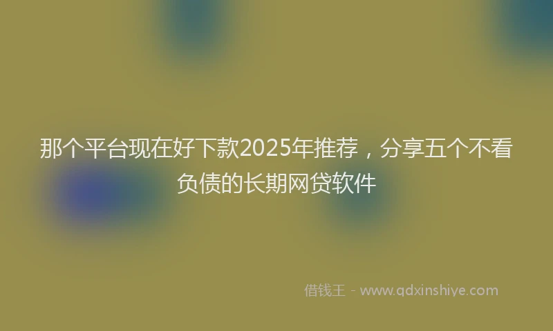那个平台现在好下款2025年推荐，分享五个不看负债的长期网贷软件