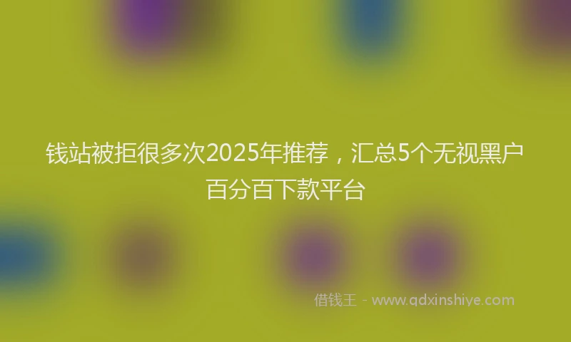 钱站被拒很多次2025年推荐，汇总5个无视黑户百分百下款平台
