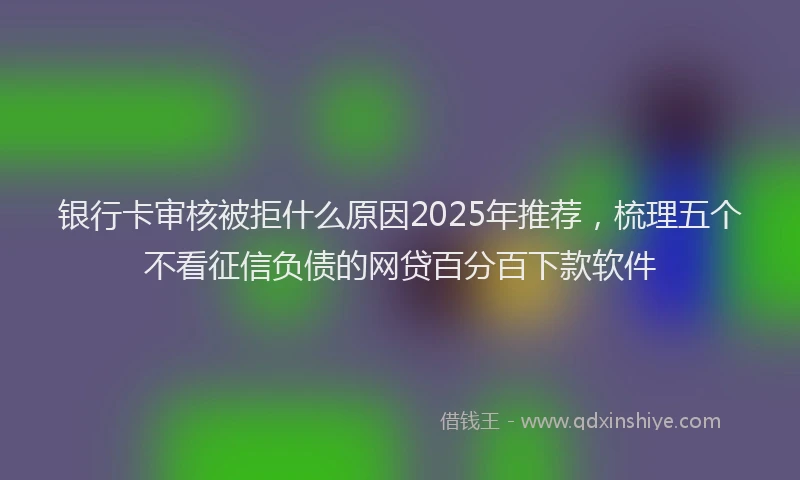 银行卡审核被拒什么原因2025年推荐，梳理五个不看征信负债的网贷百分百下款软件