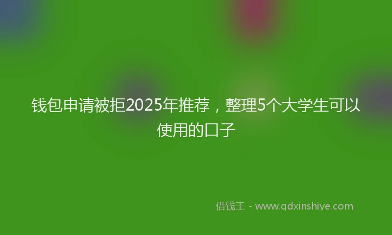 钱包申请被拒2025年推荐，整理5个大学生可以使用的口子