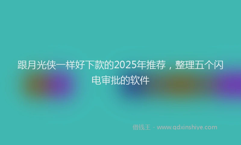 跟月光侠一样好下款的2025年推荐，整理五个闪电审批的软件