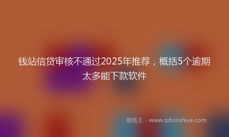 钱站信贷审核不通过2025年推荐，概括5个逾期太多能下款软件