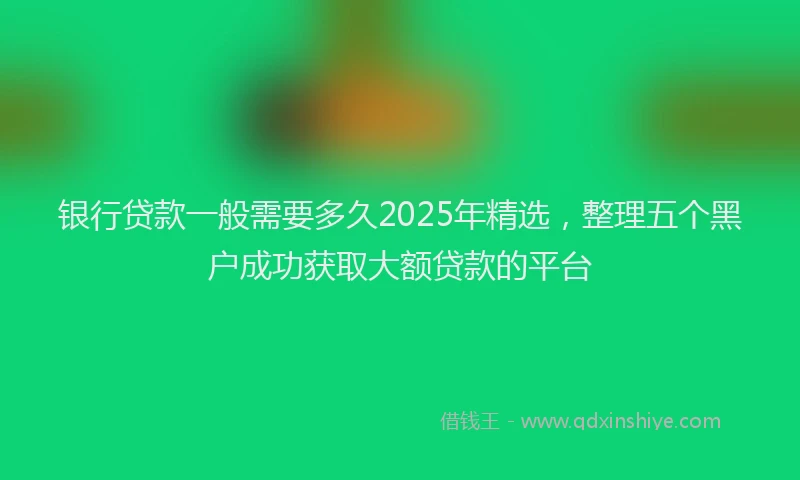 银行贷款一般需要多久2025年精选，整理五个黑户成功获取大额贷款的平台