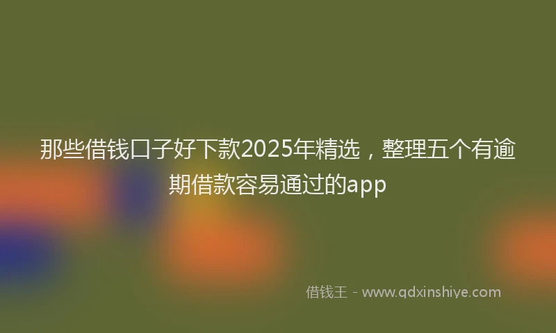 那些借钱口子好下款2025年精选，整理五个有逾期借款容易通过的app