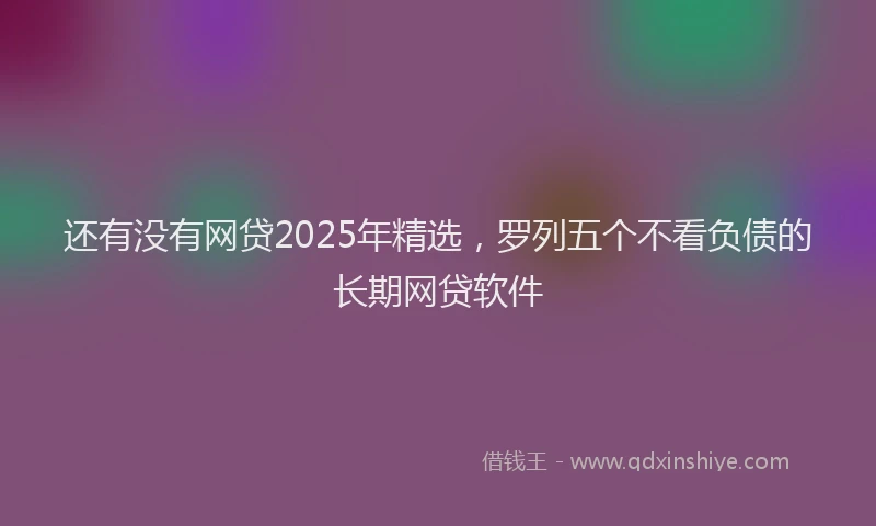 还有没有网贷2025年精选，罗列五个不看负债的长期网贷软件