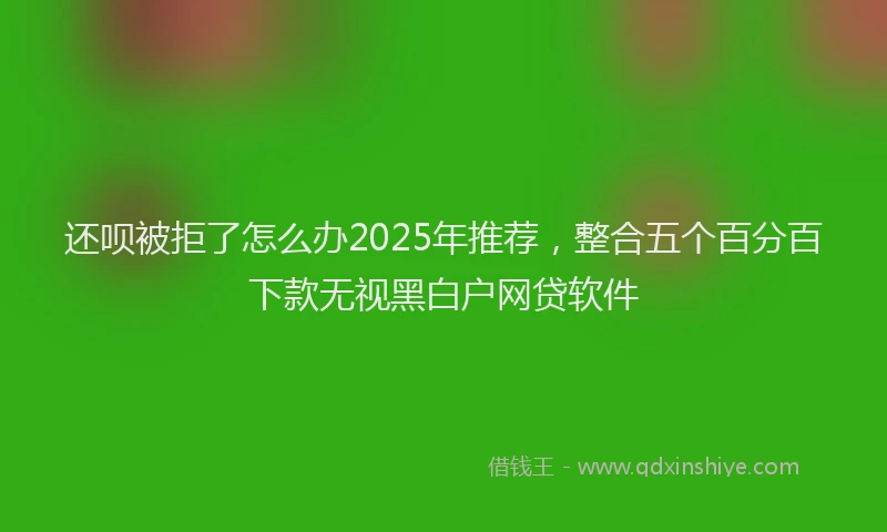 还呗被拒了怎么办2025年推荐，整合五个百分百下款无视黑白户网贷软件
