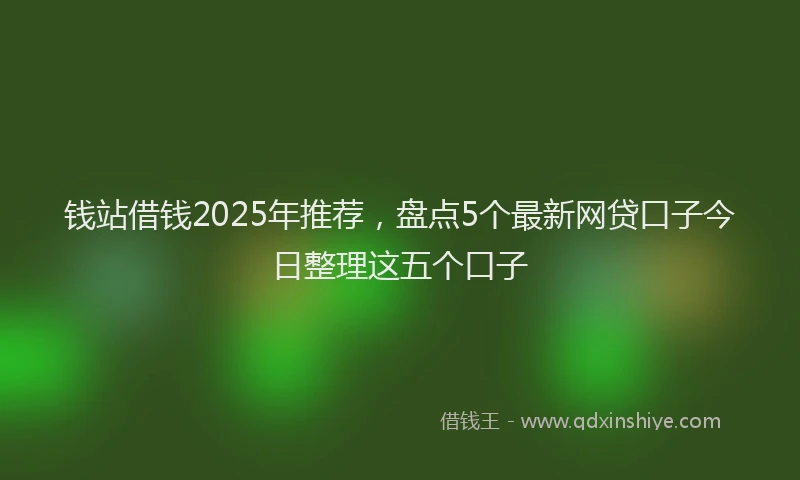 钱站借钱2025年推荐，盘点5个最新网贷口子今日整理这五个口子