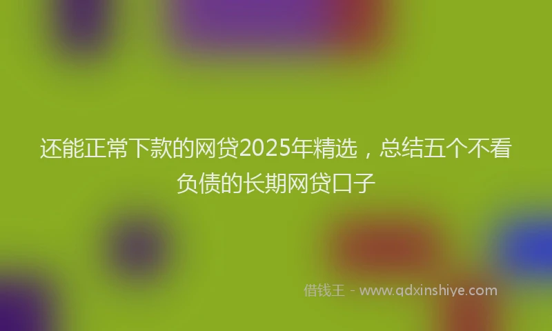 还能正常下款的网贷2025年精选，总结五个不看负债的长期网贷口子